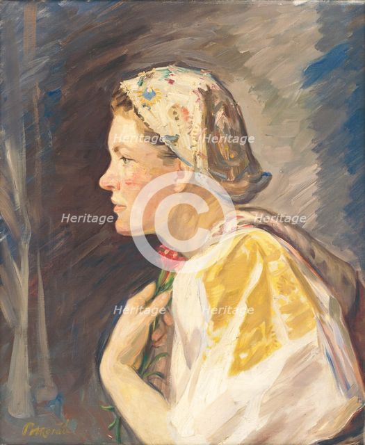 Girl in a cap, 1940. Creator: Stefan Polkorab.