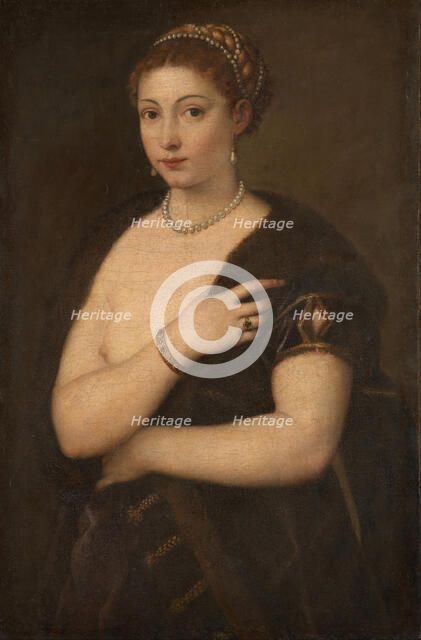 Girl in a Fur, c.1535. Artist: Titian (1488-1576)