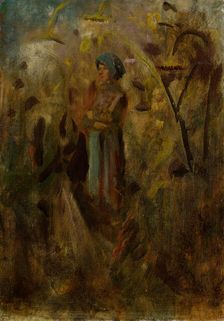 Girl in a Field, 1900-1910. Creator: Ladislav Mednyanszky