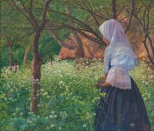 Girl in a Folk Costume, 1914. Creator: Ivan Zabota