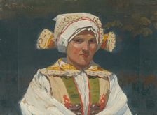 Girl in a Folk Costume, 1910. Creator: Anton Frolka