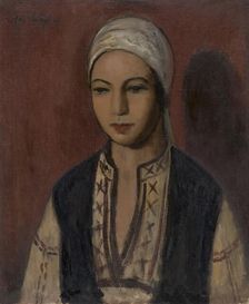 Girl in a peasant blouse, c1923. Creator: Raymond McIntyre