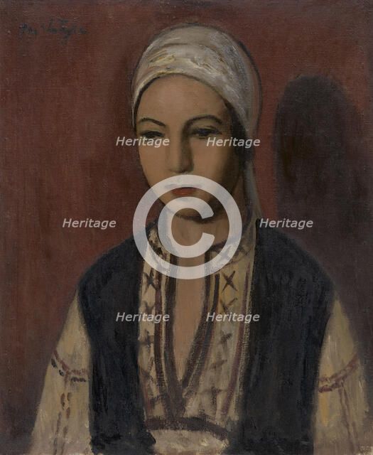 Girl in a peasant blouse,  c1923. Creator: Raymond McIntyre.