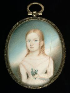 Girl in a Pink Dress, ca. 1860. Creator: Unknown