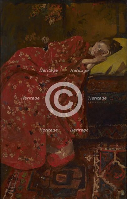 Girl in a Red Kimono (Geesje Kwak), c. 1895.