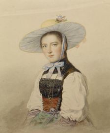 Girl in a Southern German Folk Costume, 19th century. Creator: Unknown
