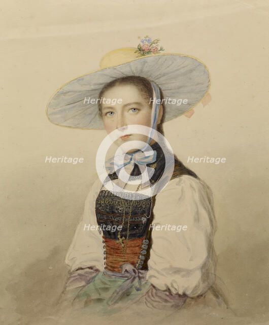Girl in a Southern German Folk Costume, 19th century. Creator: Unknown.