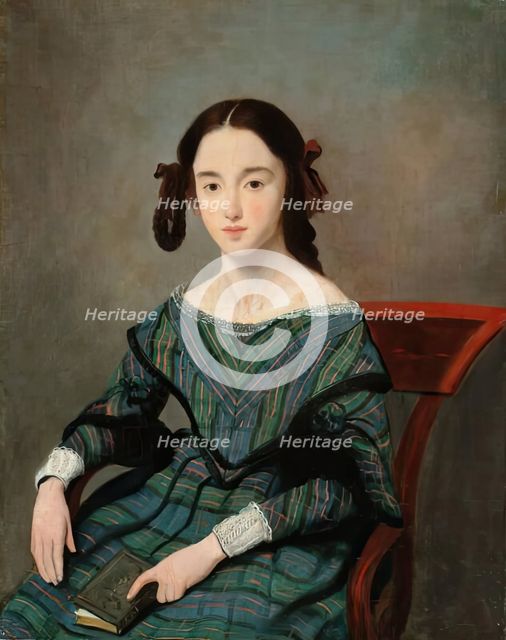 Girl in a Tartan Dress, c1840. Creator: Unknown.