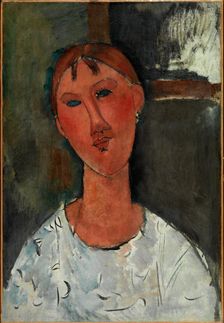 Girl in a White Blouse, c1915. Creator: Amadeo Modigliani