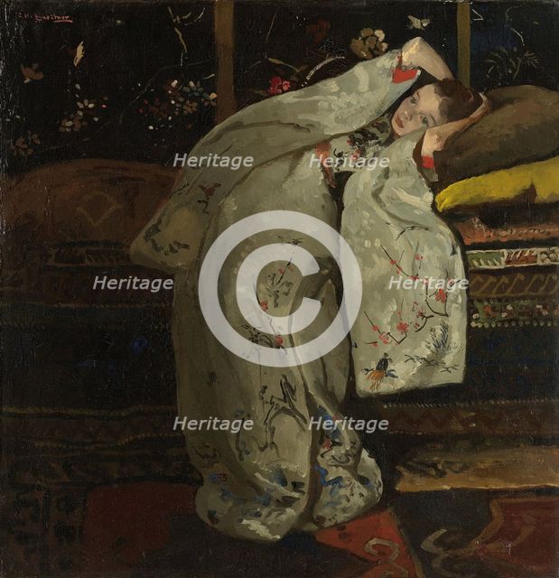 Girl in a White Kimono, 1894. Artist: Breitner, George Hendrik (1857-1923)
