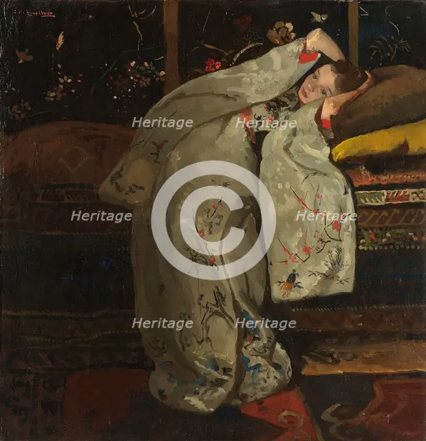 Girl in a White Kimono, 1894. Creator: George Hendrik Breitner.