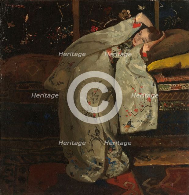 Girl in a White Kimono, 1894. Creator: George Hendrik Breitner.