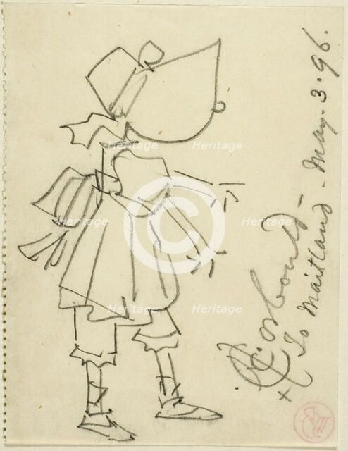 Girl in Bonnet, 1896. Creator: Edward Henry Corbould.