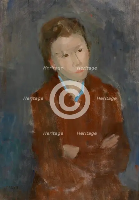 Girl in Brown, 1944. Creator: Hippolyte Daeye.