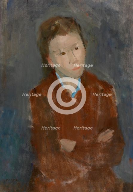 Girl in Brown, 1944. Creator: Hippolyte Daeye.