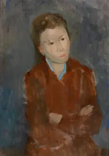 Girl in Brown, 1944. Creator: Hippolyte Daeye