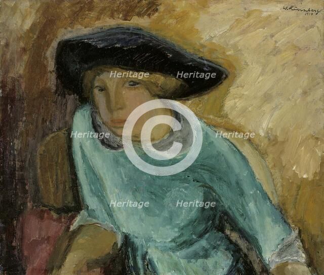 Girl in Green, 1914. Creator: William Lonnberg.