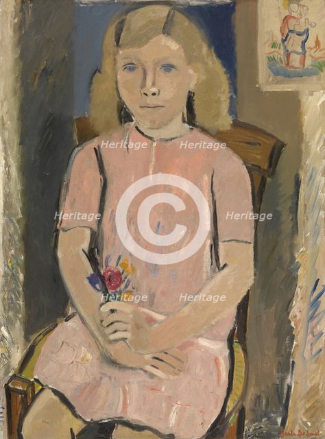 Girl in Pink, 1937. Creator: Gustave De Smet.