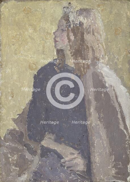 'Girl in profile', 1900-1939. Artist: Gwendolen Mary John