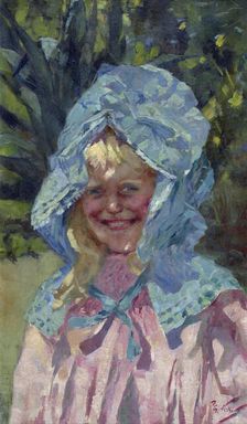 Girl in sunbonnet, c1897. Creator: Girolamo Pieri Nerli