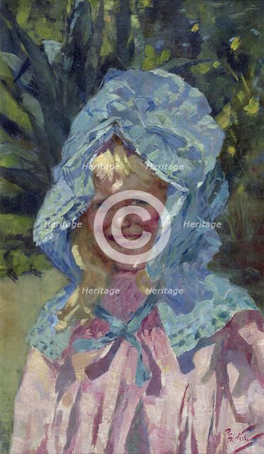 Girl in sunbonnet, c1897. Creator: Girolamo Pieri Nerli.