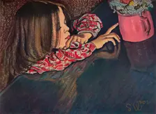 Girl Looking at Flower Vase 1902. Artist: Stanislaw Wyspianski