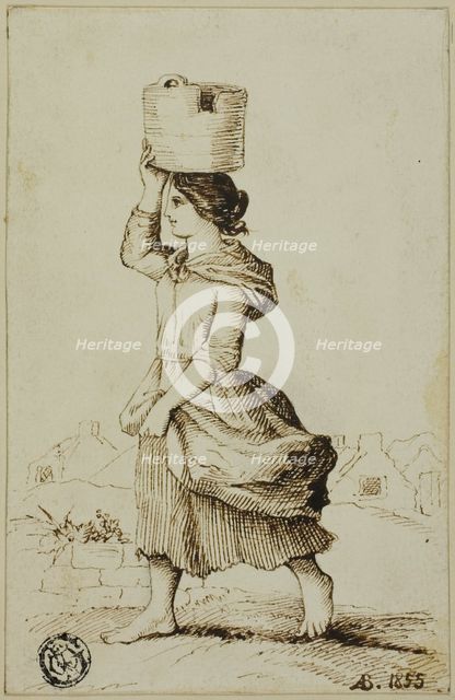 Girl of Claddagh or Fishing Suburb, Galway, 1855. Creator: A. Bradstreet.