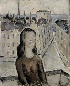 Girl on the Balcony, 1932. Creator: Ernst Krohn