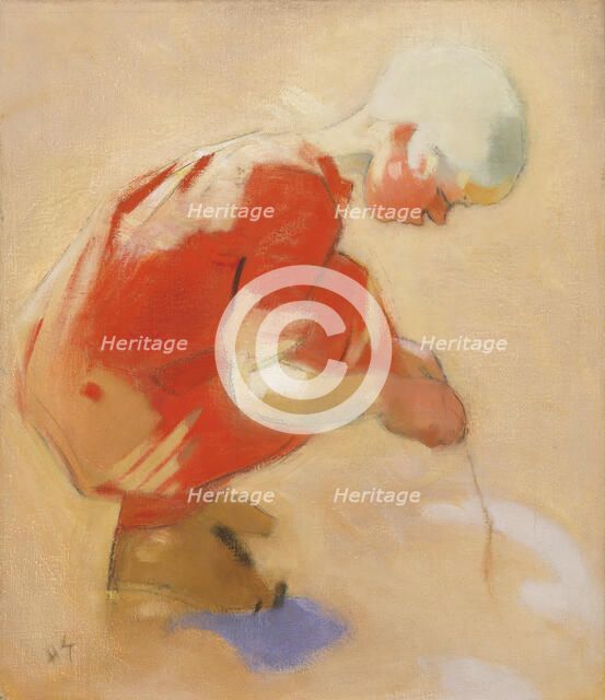 Girl on the Sand, 1912. Creator: Helene Schjerfbeck.
