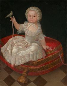 Girl on a Hassock, 18th century. Creator: Unknown