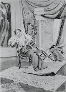 Girl on Chair, c. 1891. Creator: Louis Michel Eilshemius