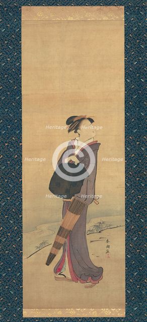 Girl on River Bank, c. 1780/95. Creator: Katsukawa Shuncho.