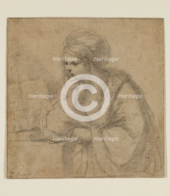 Girl Reading, 17th century. Creator: Guercino.