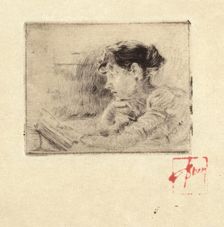 Girl Reading, 1883. Creator: Robert Frederick Blum