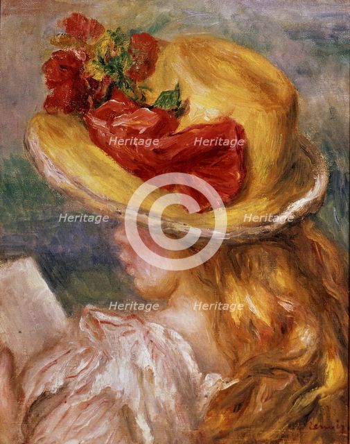  'Girl reading', 1898, by Auguste Renoir.