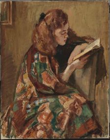 Girl Reading, 1921-1922. Creator: Magnus Enckell