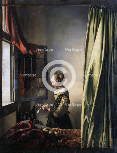 Girl Reading a Letter by an Open Window, ca 1659. Artist: Vermeer, Jan (Johannes) (1632-1675)