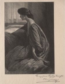 Girl Reading at a Window. Creator: Henry Wolf (American, 1852-1916)