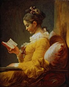 Girl reading by Jean Honoré Fragonard