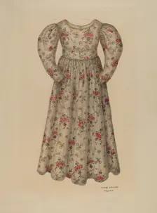 Girl's Chintz Dress, 1938. Creator: Marie Famularo