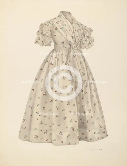 Girl's Dress, 1935/1942. Creator: Nancy Crimi.