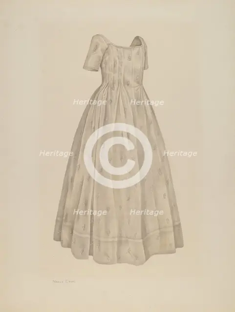 Girl's Dress, 1935/1942. Creator: Nancy Crimi.