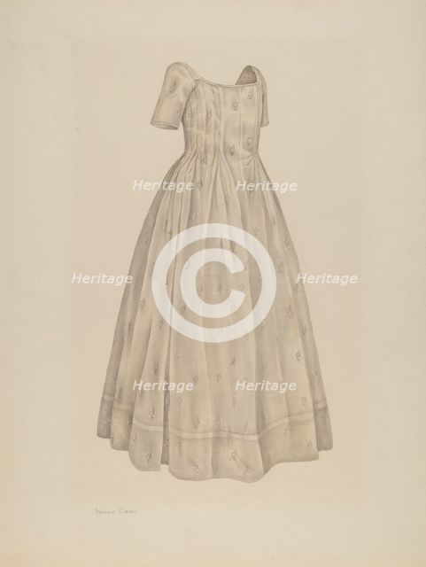 Girl's Dress, 1935/1942. Creator: Nancy Crimi.