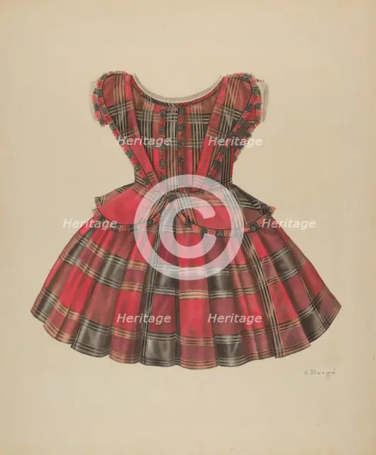 Girl's Dress, 1935/1942. Creator: Virginia Berge.