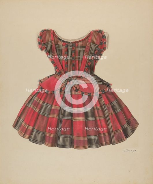 Girl's Dress, 1935/1942. Creator: Virginia Berge.