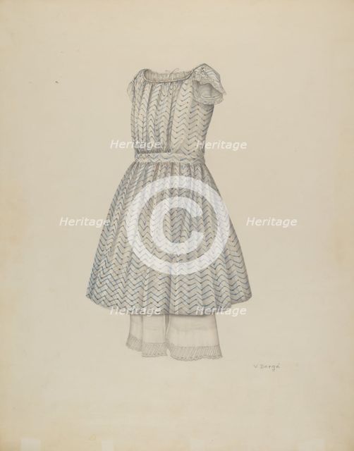 Girl's Dress, c. 1941. Creator: Virginia Berge.