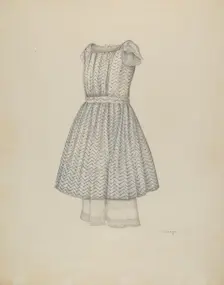 Girl's Dress, c. 1941. Creator: Virginia Berge