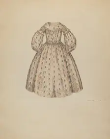 Girl's Dress, c. 1937. Creator: Sara Garfinkel