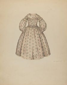 Girl's Dress, c. 1937. Creator: Sara Garfinkel