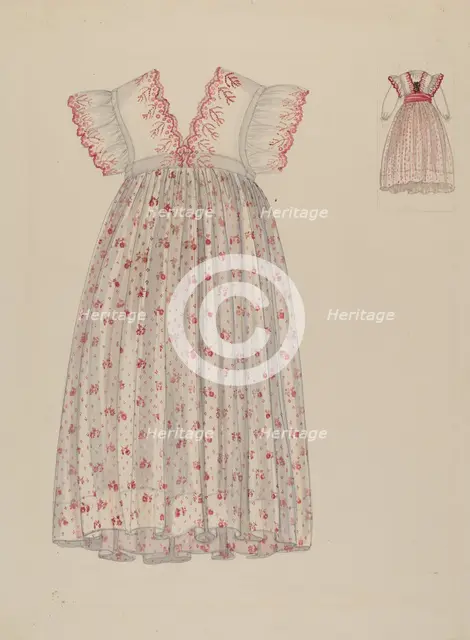 Girl's Dress, c. 1937. Creator: Verna Tallman.